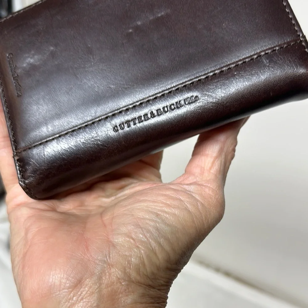 Vintage Cutter & Buck Dark Brown Leather notepad